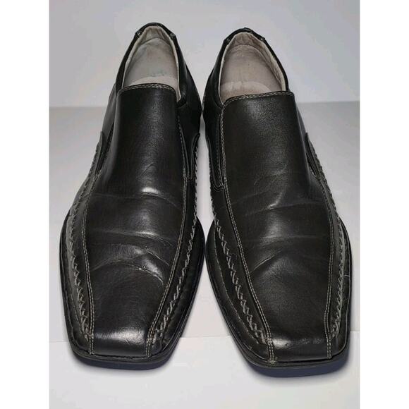 Steve Madden Shoes Mens 11.5 Trace Loafers Charcoal Square Toe Casual Dress - Picture 4 of 10
